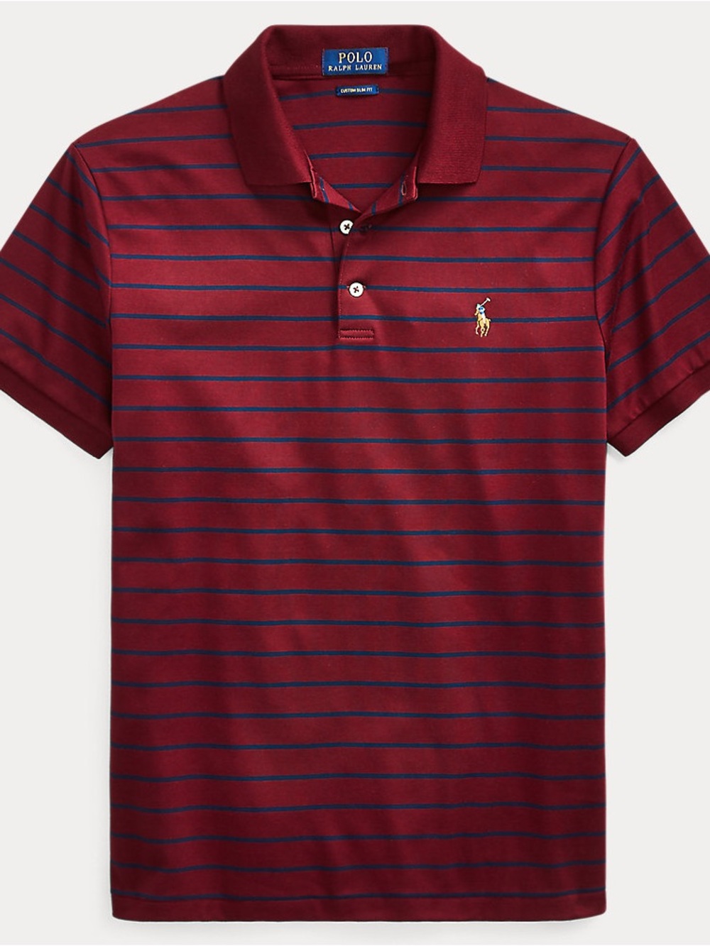 Polo by Ralph Lauren Burgundy Polo with Navy Stripes